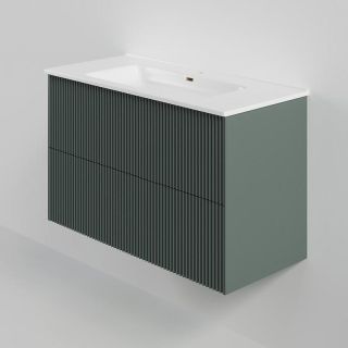 Тумба под раковину La Fenice Terra FNC-01-TER-G-100-2 Серо-зеленая 100 см